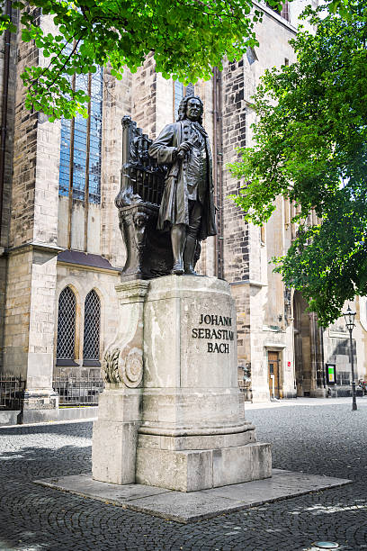 Memorial of the famous german componist Johann Sebastian Bach infront of St. Thomas Church in Leipzig, Germany.