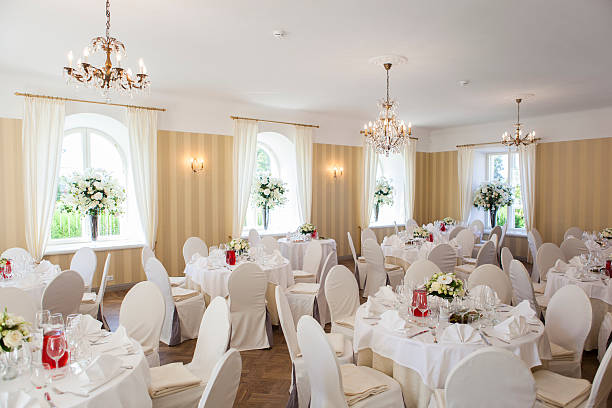 istock Elegant banquet dining room 175505856