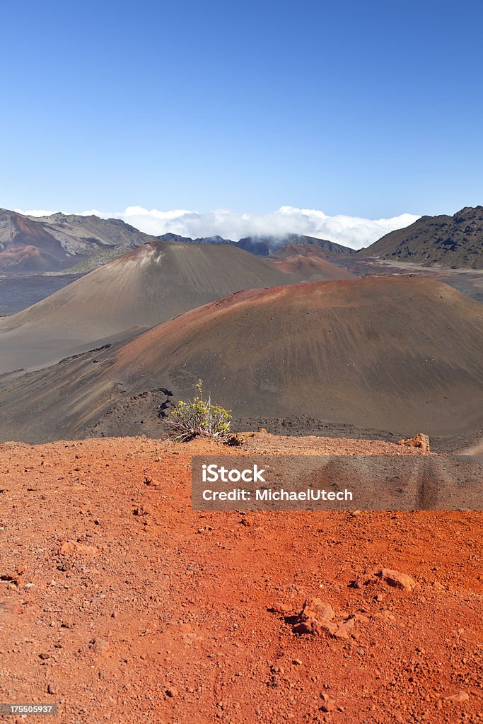 Rosso Cratere di Haleakala, Maui - Foto stock royalty-free di Ambientazione esterna