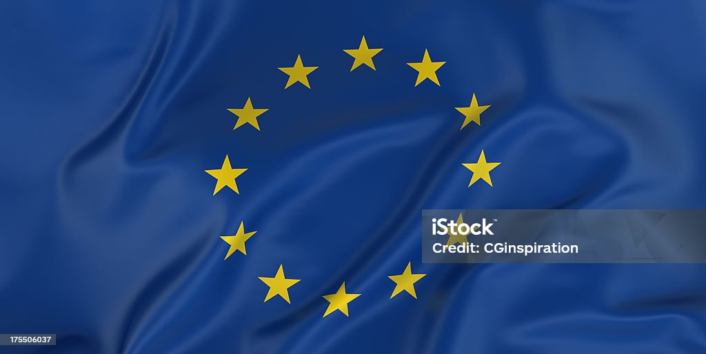 欧州連合旗 - オレンジ色のロイヤリティフリーストックフォト