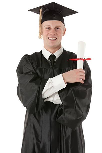 istock Happy male graduate holding a diploma 175506635