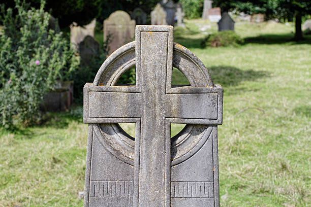 istock Celtic cross in stone Victorian revival 175507178