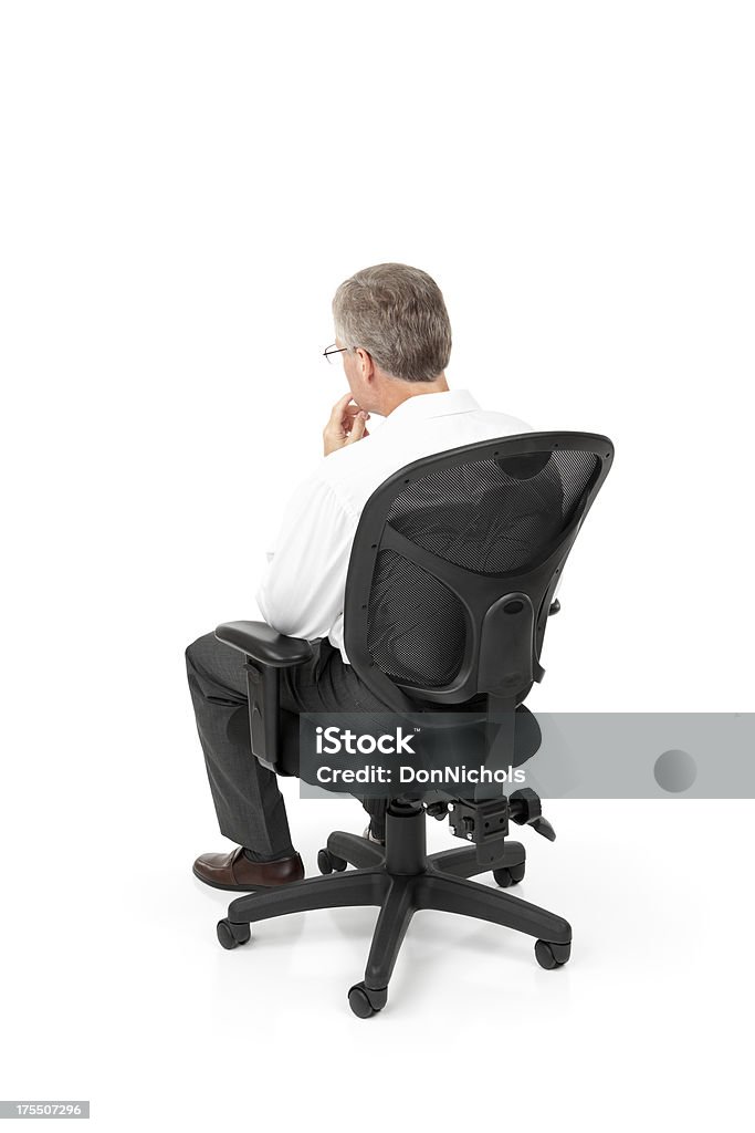 Empresário Pensando - Royalty-free Cadeira de Escritório Foto de stock
