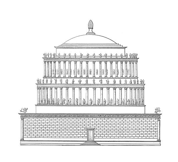 마우솔레움 of 헤이드리안, 로마, 이탈리아/앤틱형 아키텍처 일러스트 - greek culture italian culture architecture colonnade stock illustrations