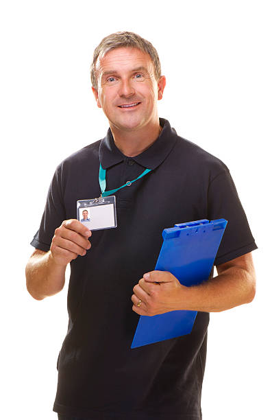 unsere mitarbeiter werden sie - clipboard men sales occupation casual stock-fotos und bilder