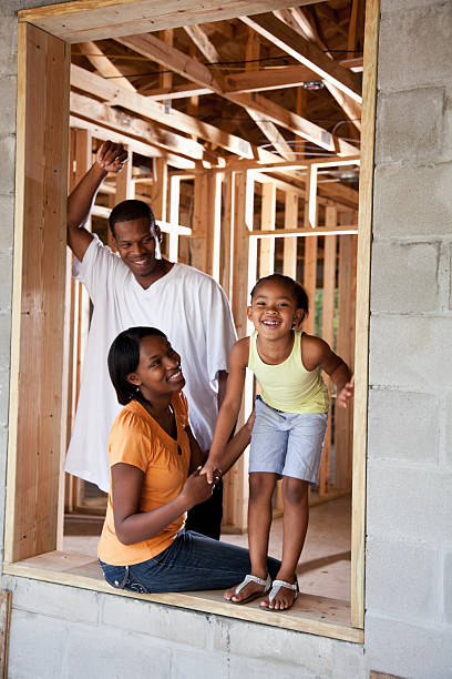 istock Family in house under construction 175509590