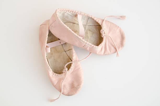 Pair of Pink Ballet Slippers stock photo