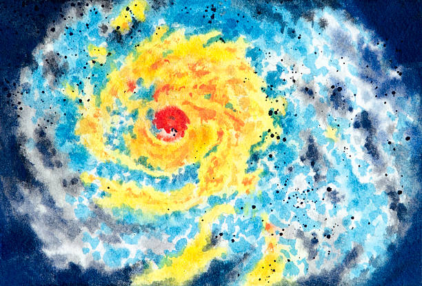 illustrazioni stock, clip art, cartoni animati e icone di tendenza di avviso di tempesta grave - occhio del ciclone