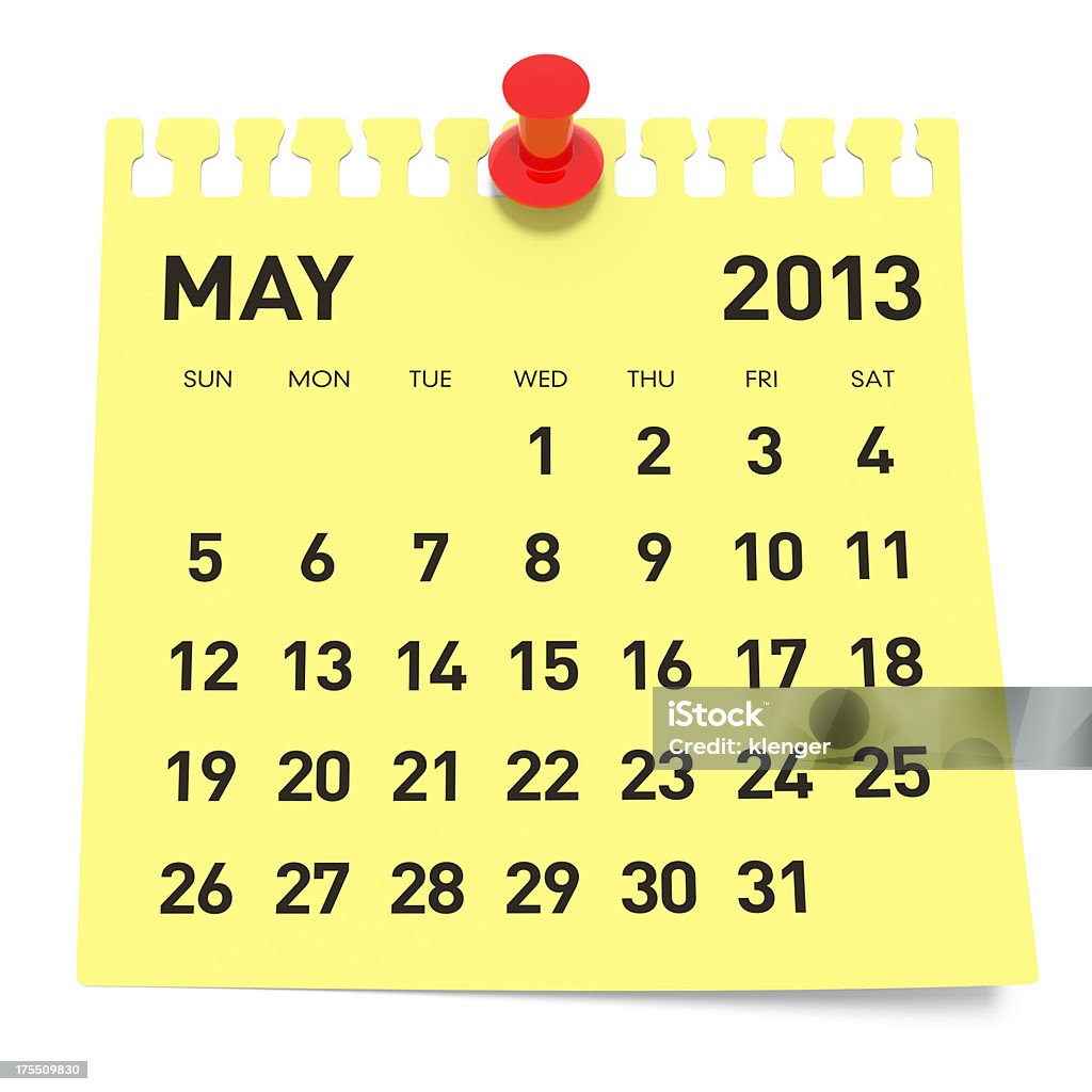 Maggio 2013-Calendario - Foto stock royalty-free di 2013