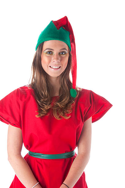 istock Teenage Christmas Elf Isolated On White 175510091