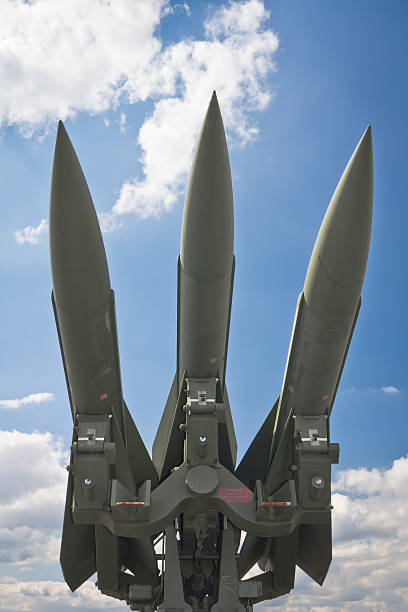 Military Air Missiles U.S. medium range self-propelled anti-aircraft missiles MIM-23 Hawk ready to LaunchSee more MILITARY images here: anti aircraft photos stock pictures, royalty-free photos & images