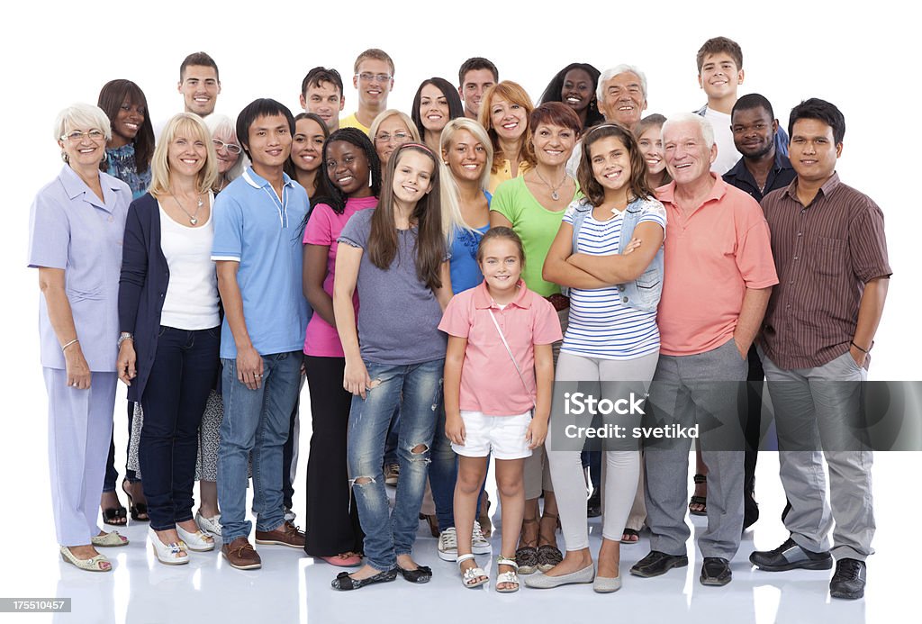 Groupe de personnes debout ensemble. - Photo de Blanc libre de droits