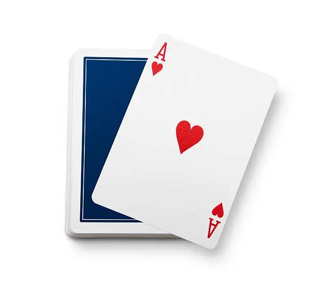 Playing cards with Clipping Paths.