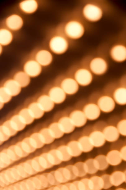 istock Rows of softened Defocused theater marquee lights 175511856