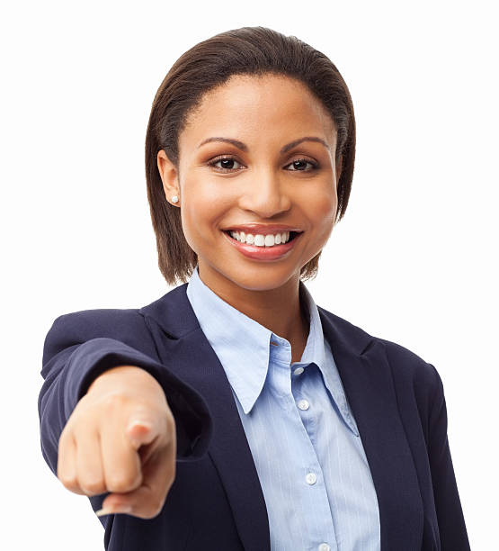 istock Female Executive Pointing At You - Isolated 175511944