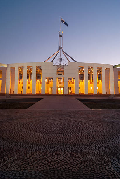 istock Parliament House in Canberra at night 175512010