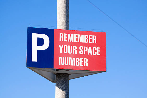 De stationnement n'oubliez pas votre numéro de l'espace - Photo