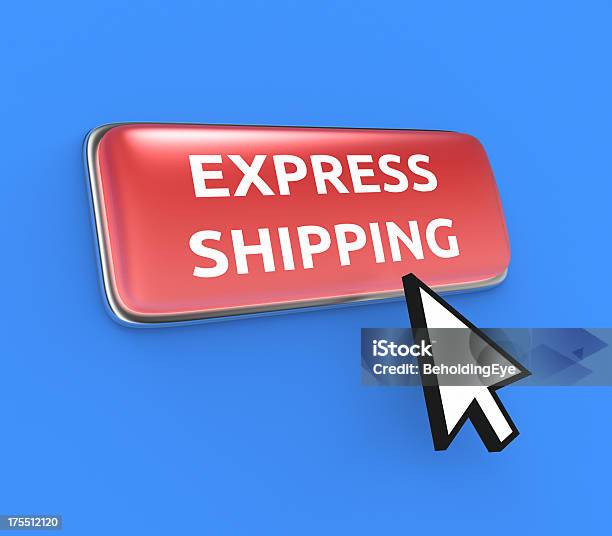 Express Shipping Button Xl Stock Photo - Download Image Now - Blue, Business, Computer Equipment