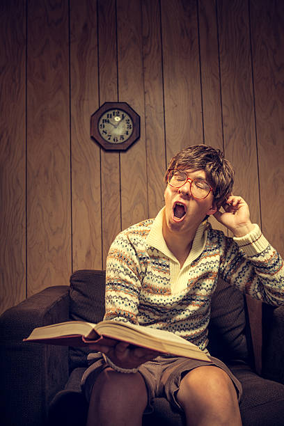 istock Nerd Student Studying in Vintage Room 175512248
