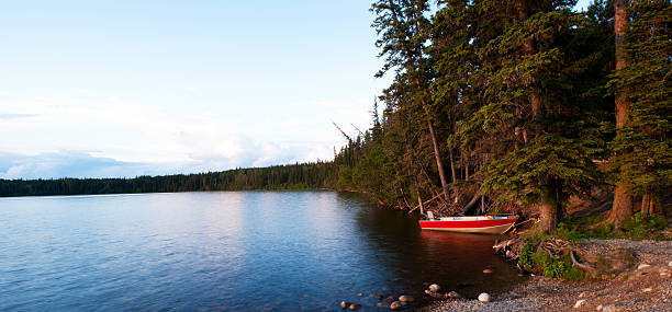 istock Fishing boat at a lake 175512838