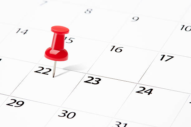 カレンダー - calendar deadline personal organizer thumbtack ストックフォトと画像