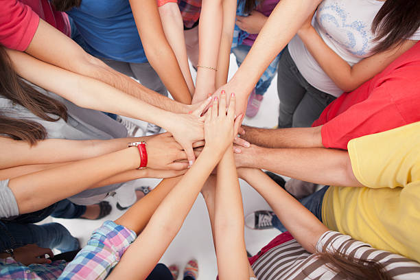 istock Group of young people's hands together. 175512909