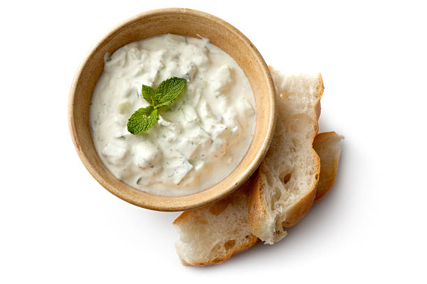 Middle Eastern: Tzatziki and Bread More Photos like this here... tzatziki stock pictures, royalty-free photos & images