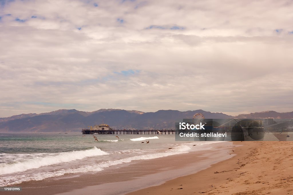 Plage et jetée de Santa Monica - Photo de Santa Monica Pier libre de droits