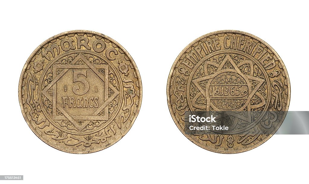 Fünf-Franc-Münze, Maroc, 1946 - Lizenzfrei 1946 Stock-Foto