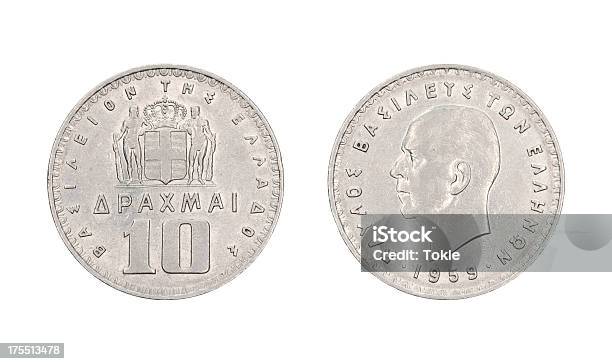 10drachmenmünze Griechenland 1959 Stockfoto und mehr Bilder von 1959 - 1959, Rückansicht, Vorderansicht