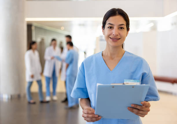 istock Friendly nurse working at a hospital 1755135433