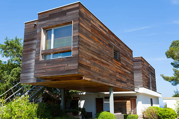 istock Ecological. Modern and Efficient Wooden Design House 175513842