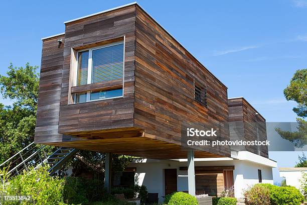 Ecological Modern And Efficient Wooden Design House Stock Photo - Download Image Now