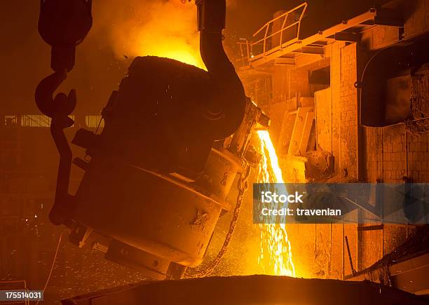 Industria Siderurgica - Fotografie stock e altre immagini di Acciaio - Acciaio, Minerale di ferro, Acciaieria