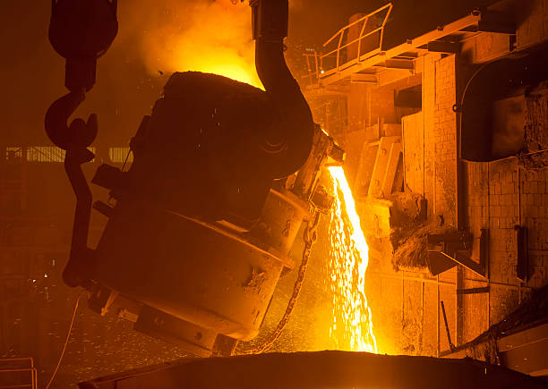 indústria de ferro e aço - siderurgy - fotografias e filmes do acervo