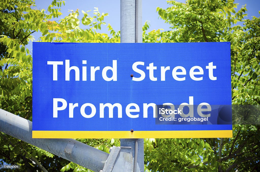 Third Street Promenade 팻말 위치한 샌타모니카, CA - 로열티 프리 서드 스트리트 프로미네이드 스톡 사진