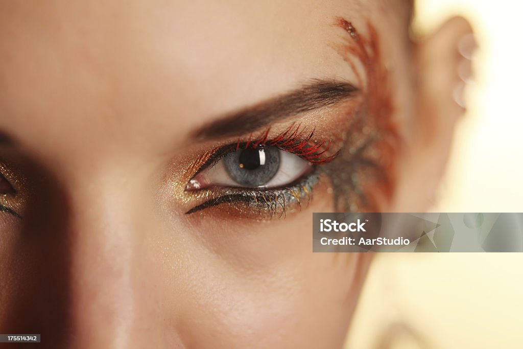 The eye Woman with a special make-up Females Stock Photo