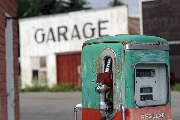 Vintage Gas Pump stock photo