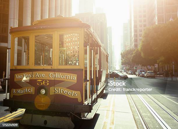 O Histórico De Teleférico Em San Francisco City - Fotografias de stock e mais imagens de São Francisco - Califórnia - São Francisco - Califórnia, Elétrico, Teleférico - Veículo Terrestre Comercial