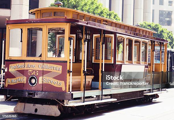 Leere Seilbahn In San Francisco Stadt Geparkt Stockfoto und mehr Bilder von San Francisco - San Francisco, Straßenbahn, Seilbahn