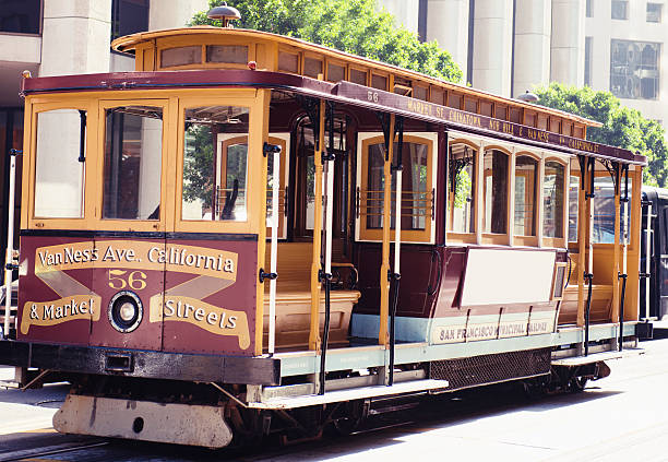istock Empty cable car parked on San francisco city 175515165