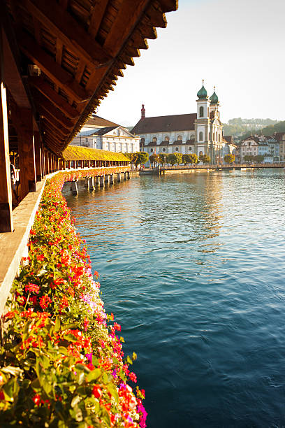 istock Luzern Chapel Bridge and Tower 175515237