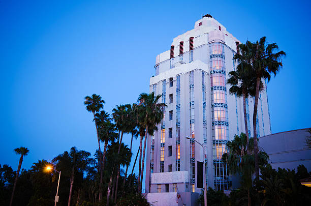 Sunset Tower Hotel in West Hollywood, CA "Sunset Tower Hotel along the world-famous Sunset Strip in West Hollywood, CA." sunset strip stock pictures, royalty-free photos & images