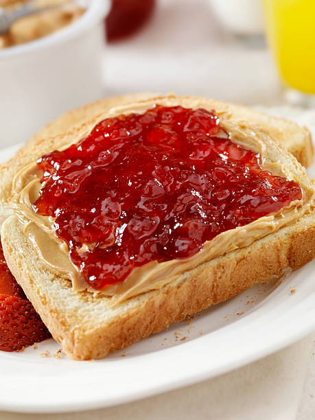 istock Peanut Butter and Jam on Toast 175515553