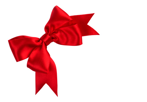 Red Bow isolated on white