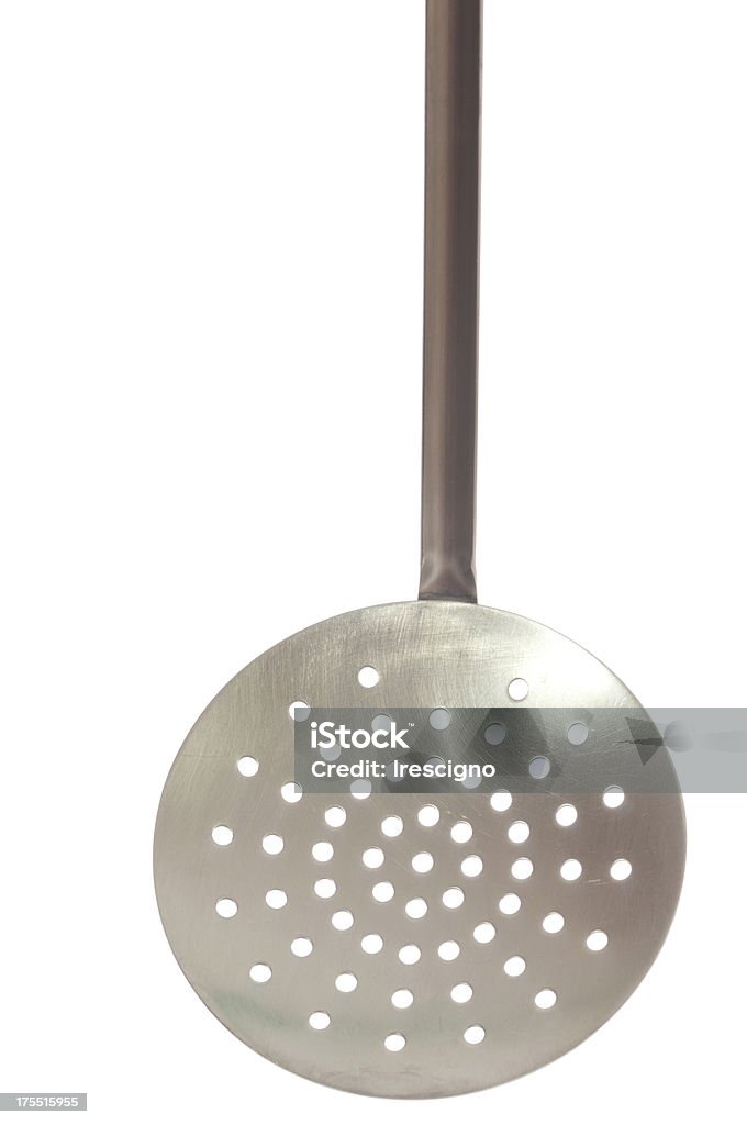 Scanalato cucchiaio-Utensile da cucina - Foto stock royalty-free di Acciaio