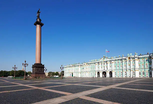 Photo of Alexander Column and Palace Square, St. Petersburg, Russia