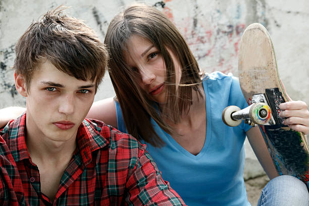 istock two teenager with a skateboard 175516227