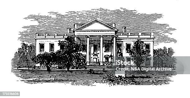 Biały Dom W Waszyngtonie Dc Historyczny American Ilustracje - Stockowe grafiki wektorowe i więcej obrazów Biuro
