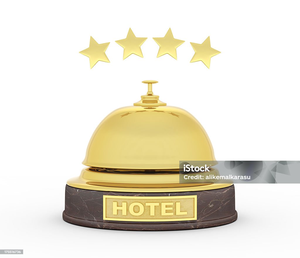 gold Cloche de service pour quatre étoiles - Photo de Brillant libre de droits